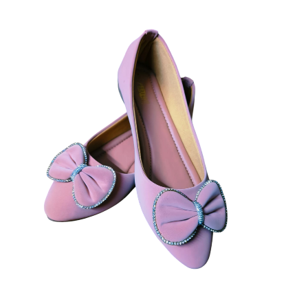 Women Casual wear Pink Velvet Office wear Bellies - Image 5