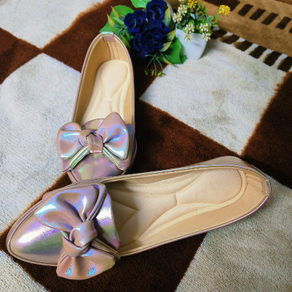 Women casual wear pink multi colour office wear bellies - Image 5