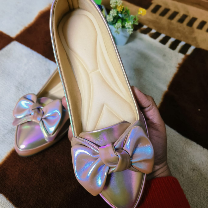 Women casual wear pink multi colour office wear bellies - Image 3