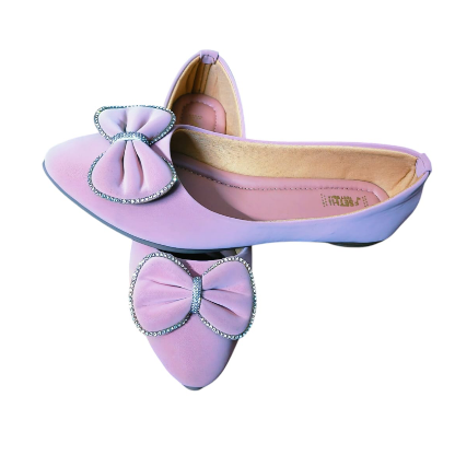 Women Casual wear Pink Velvet Office wear Bellies - Image 4